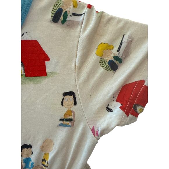 2T Bundle Of Joy Co Twirl Bodysuit Dress Bamboo Snoopy Peanuts Gang Print Soft - Picture 5 of 15
